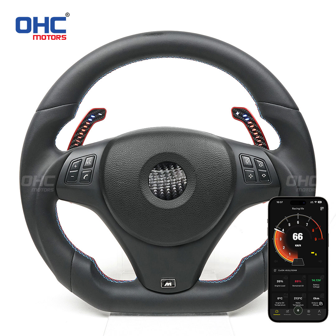 LED Magnetic Carbon Fiber Paddle Shifters ForBMW E90 M3 E92 M3 E93 M3 X5M X6M E70 E71 Steering Wheel Shift Paddle（副本）