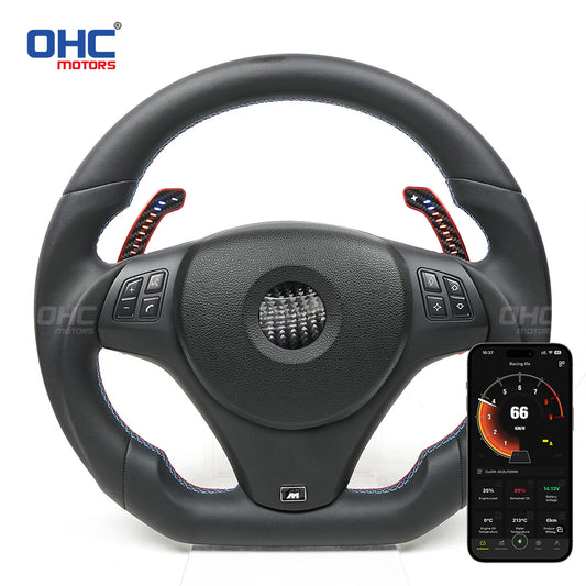 LED Magnetic Carbon Fiber Paddle Shifters ForBMW E90 M3 E92 M3 E93 M3 X5M X6M E70 E71 Steering Wheel Shift Paddle（副本）