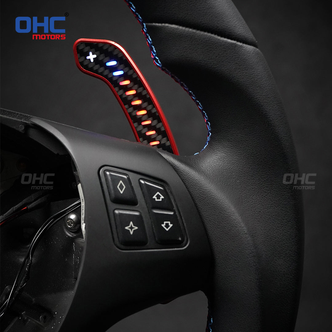 LED Magnetic Carbon Fiber Paddle Shifters ForBMW E90 M3 E92 M3 E93 M3 X5M X6M E70 E71 Steering Wheel Shift Paddle（副本）