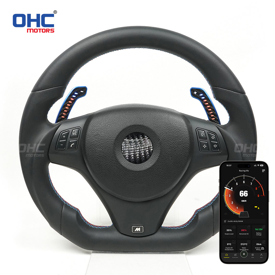 LED Magnetic Carbon Fiber Paddle Shifters ForBMW E90 M3 E92 M3 E93 M3 X5M X6M E70 E71 Steering Wheel Shift Paddle（副本）