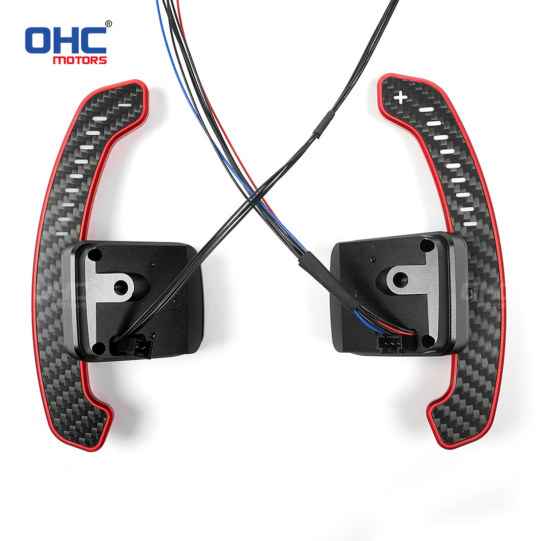 LED Magnetic Carbon Fiber Paddle Shifters For Corvette C7 Stingray ZR1 Z06 2014-2019