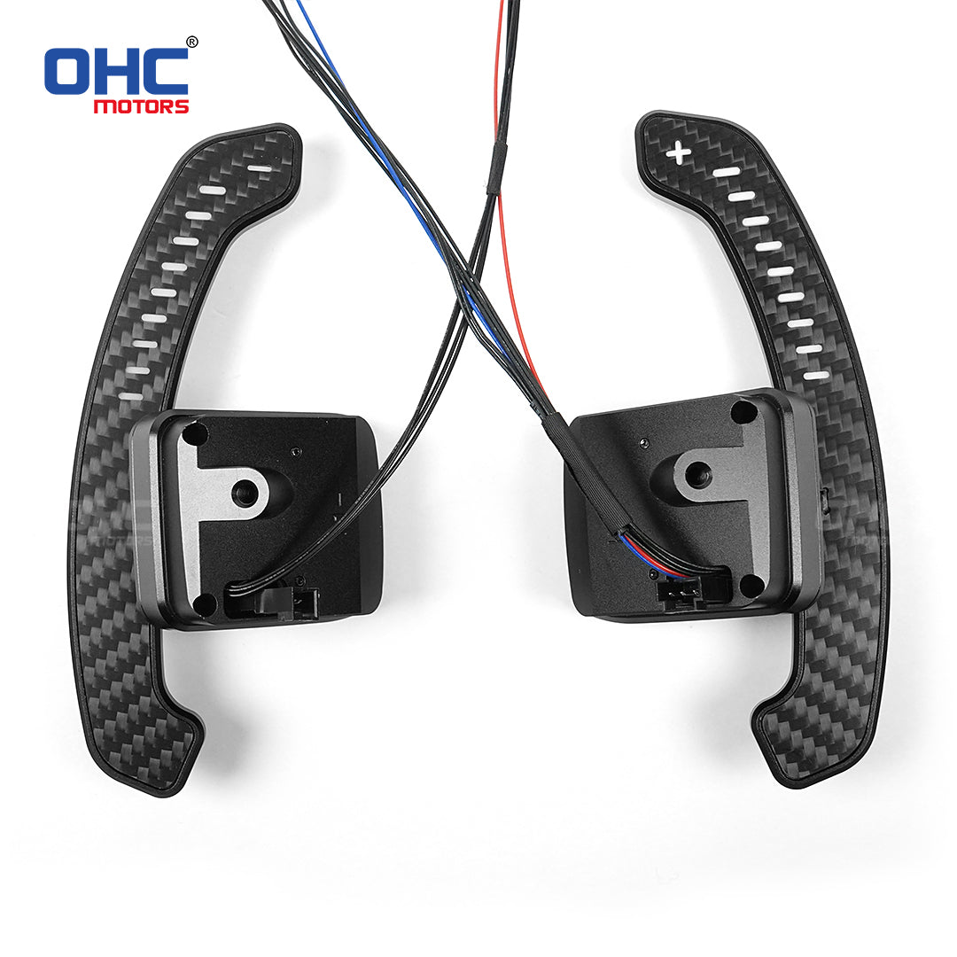 LED Magnetic Carbon Fiber Paddle Shifters For Chevrolet Corvette C7 ZR1 2014-2019