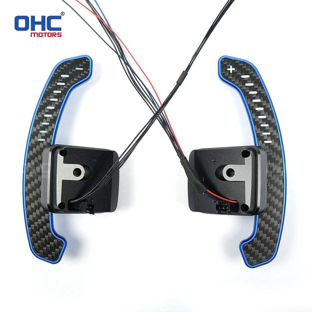 LED Magnetic Carbon Fiber Paddle Shifters For Corvette C7 Stingray ZR1 Z06 2014-2019