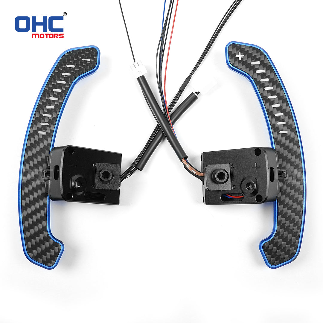 LED Magnetic Carbon Fiber Paddle Shifters For Nissan