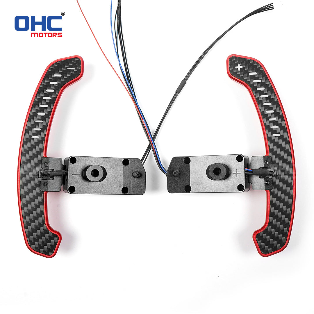 LED Carbon Fiber Magnetic Paddle Shifters For Lexus RX NX UX LX ES LS RZ LM