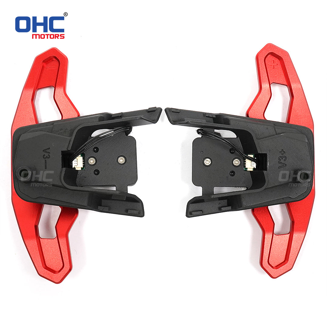 Magnetic Carbon Fiber Paddle Shifters For Volkswagen Golf 7 MK7.5 GTI Golf R Scirocco Arteon Red / Black / Blue / Silver Aluminum Alloy