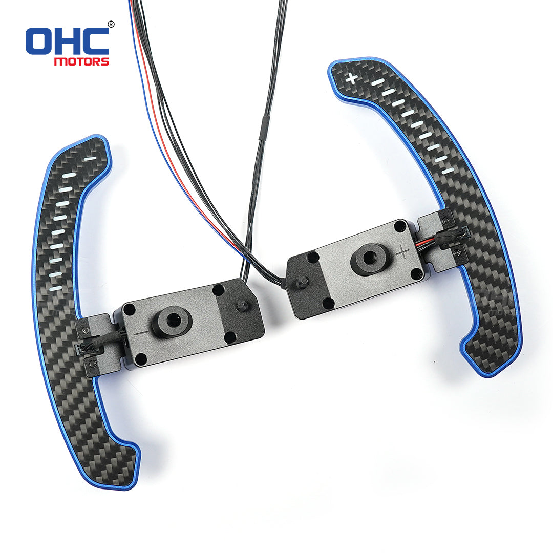 LED Magnetic Carbon Fiber Paddle Shifters For Toyota YARIS GR 2020-2024