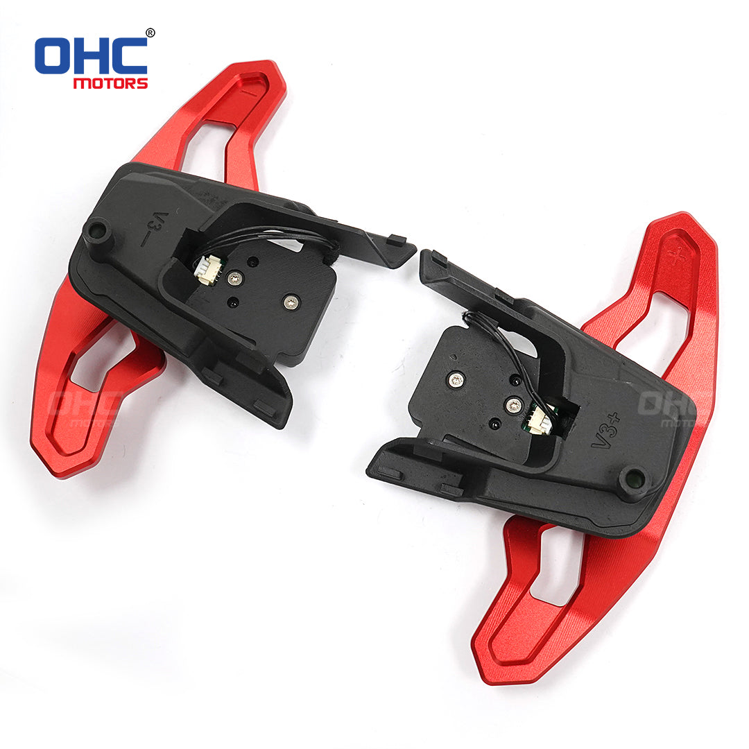 Magnetic Carbon Fiber Paddle Shifters For Volkswagen Golf 7 MK7.5 GTI Golf R Scirocco Arteon Red / Black / Blue / Silver Aluminum Alloy