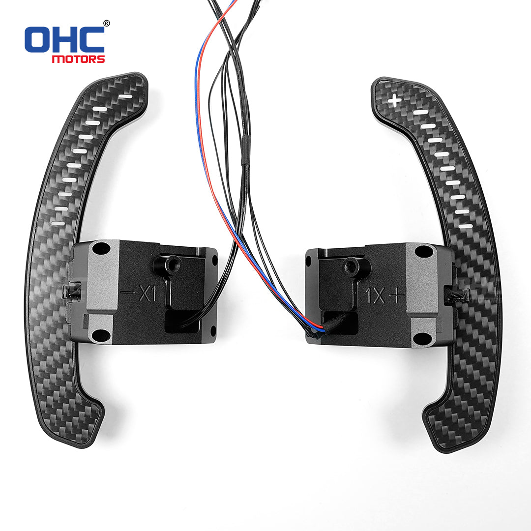 LED Magnetic Carbon Fiber Paddle Shifters For Hyundai Veloster N 19-22 Elantra N M/T CN7 21-23 2022-2024