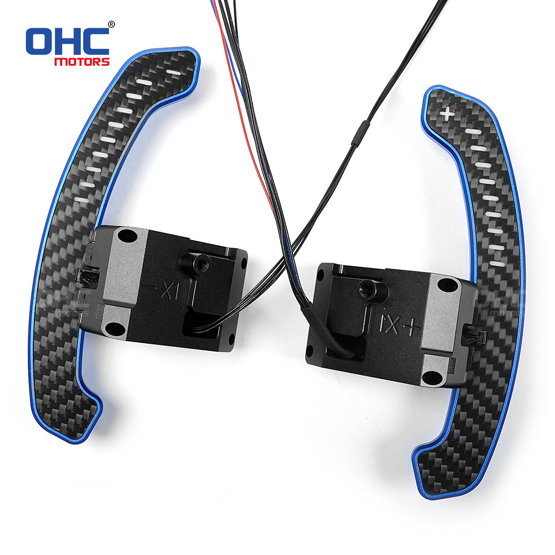 LED Magnetic Carbon Fiber Paddle Shifters For Hyundai Veloster N 19-22 Elantra N M/T CN7 21-23 2022-2024