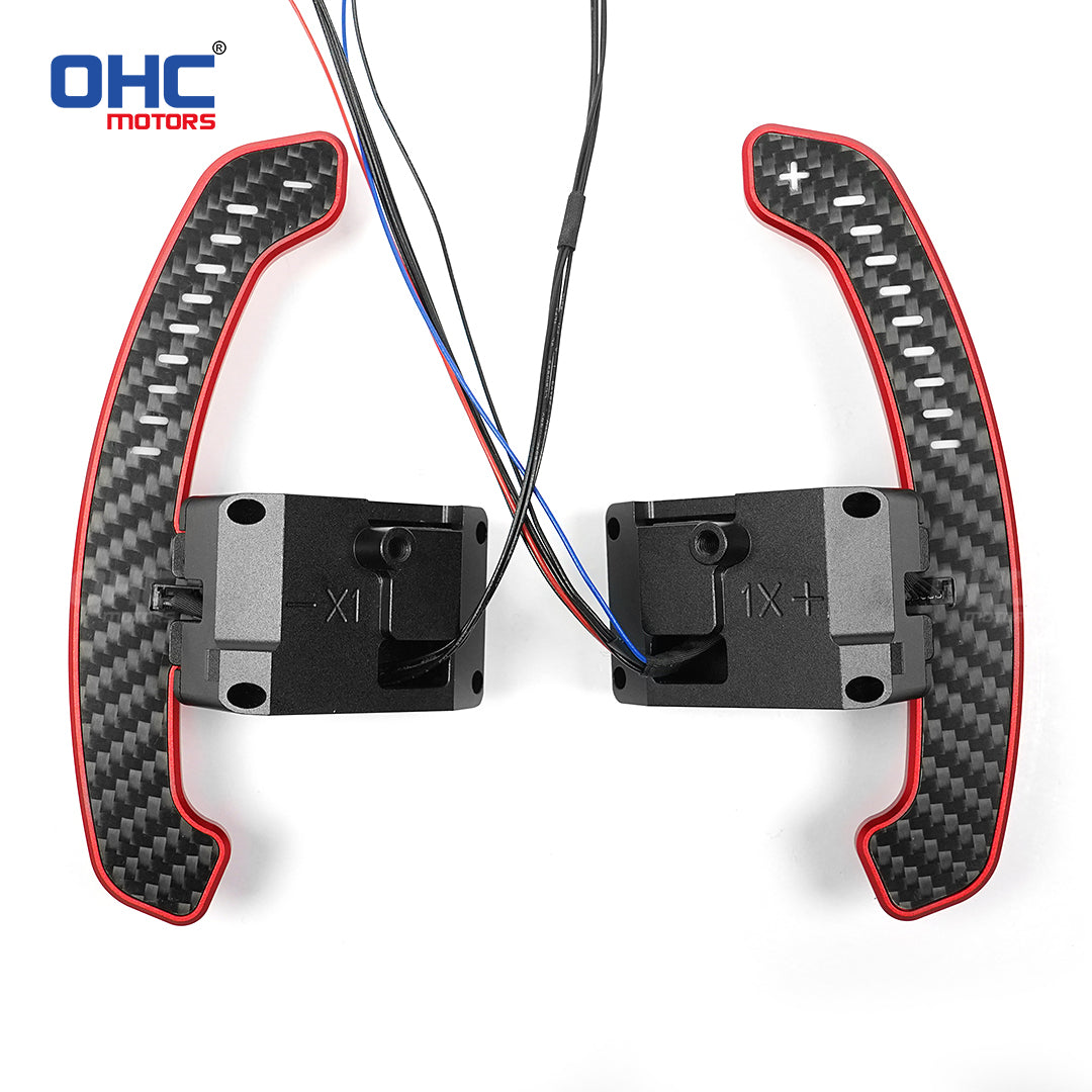 LED Magnetic Carbon Fiber Paddle Shifters For Hyundai Veloster N 19-22 Elantra N M/T CN7 21-23 2022-2024