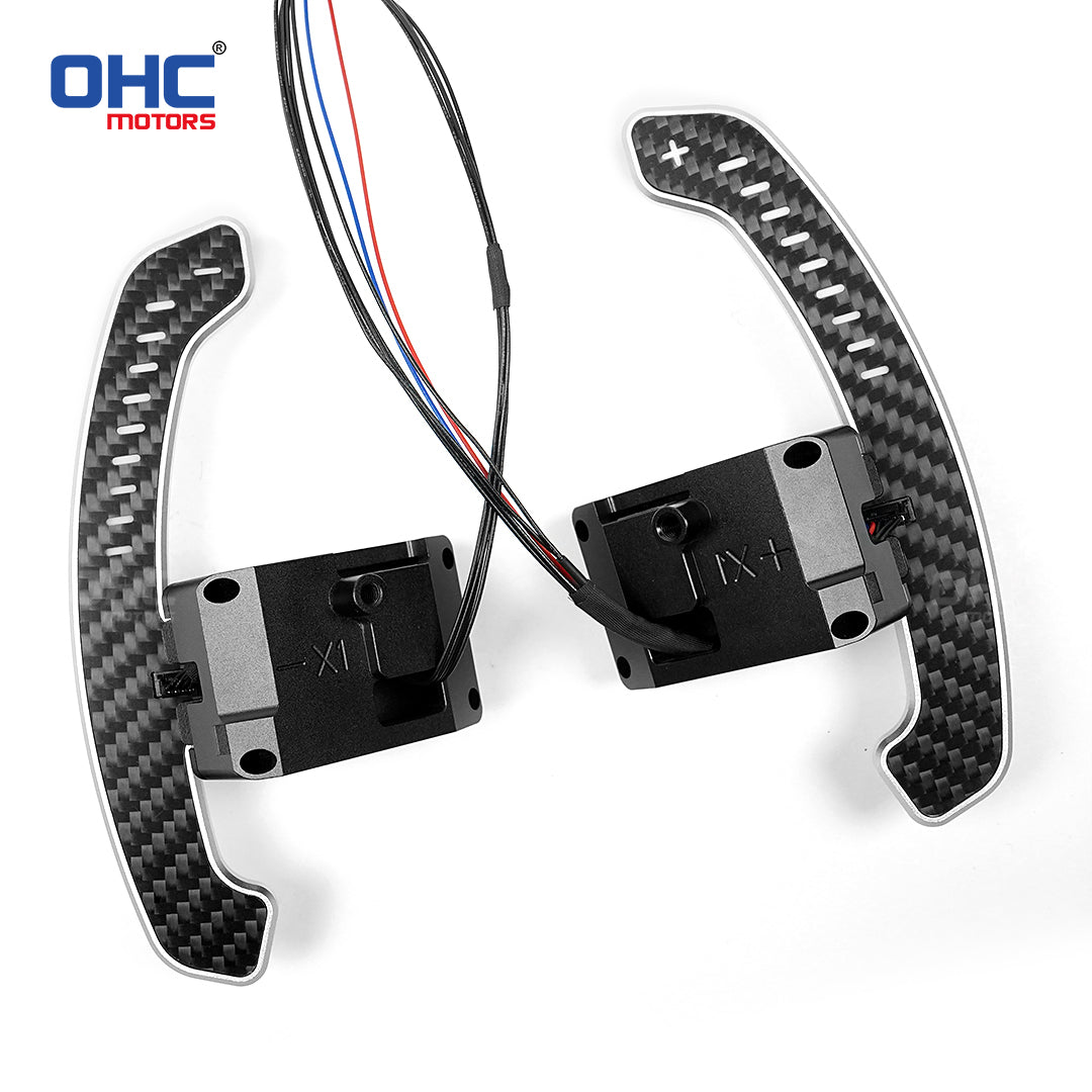 LED Magnetic Carbon Fiber Paddle Shifters For Hyundai Veloster N 19-22 Elantra N M/T CN7 21-23 2022-2024