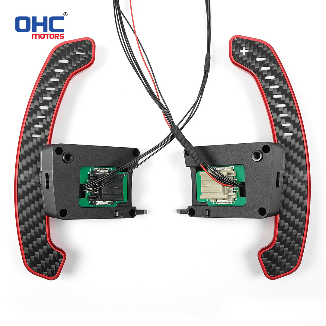 LED Magnetic Carbon Fiber Paddle Shifters For Mustang 2015-2023