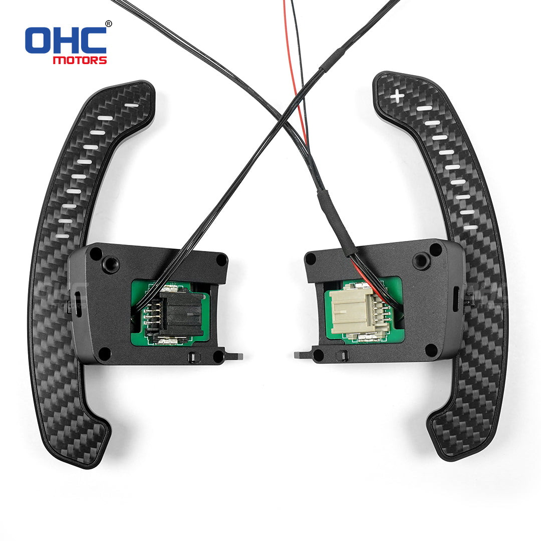 LED Magnetic Carbon Fiber Paddle Shifters For Mustang 2015-2023