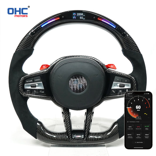 OHC Motors Led Light Up Steering Wheel for BMW M4 CS G8X LCI