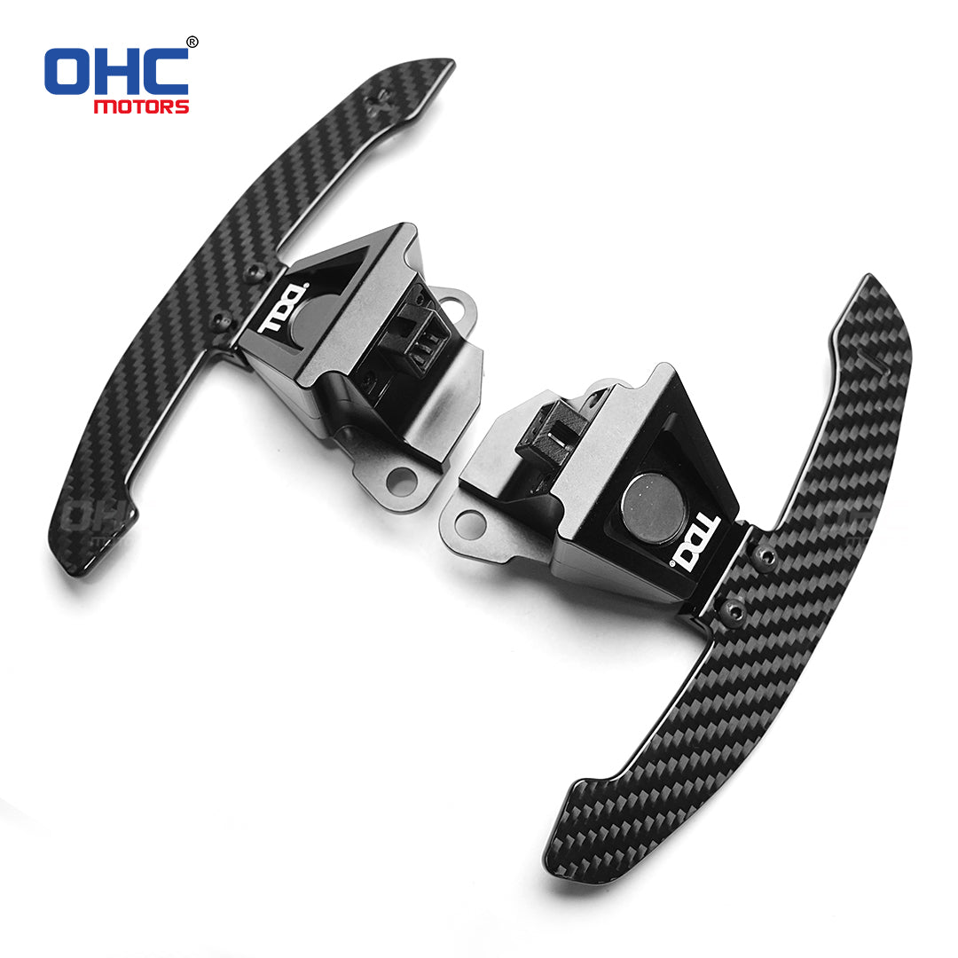 OHC 3MM Glossy Carbon Fiber Magnetic Steering Wheel Paddle Shifters For Lexus IS NX RC 200 250 300 350 for TOYOTA 86 BRZ