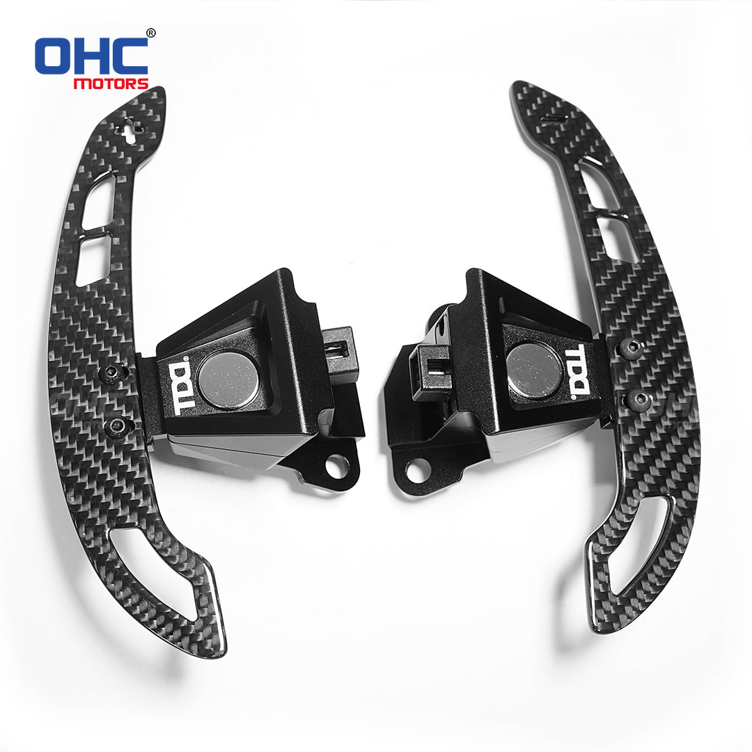 OHC 3MM Glossy Carbon Fiber Magnetic Steering Wheel Paddle Shifters For Lexus IS NX RC 200 250 300 350 for TOYOTA 86 BRZ