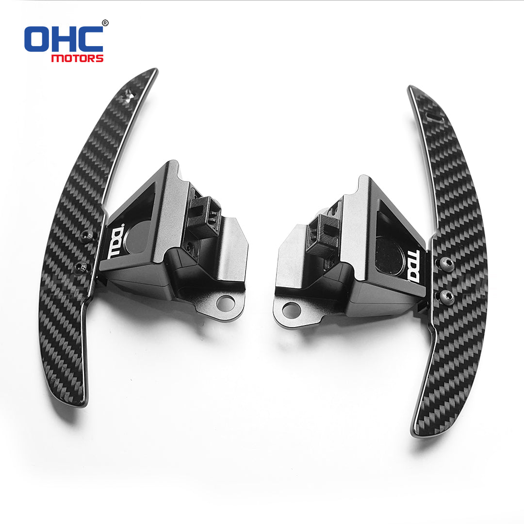OHC 3MM Glossy Carbon Fiber Magnetic Steering Wheel Paddle Shifters For Lexus IS NX RC 200 250 300 350 for TOYOTA 86 BRZ