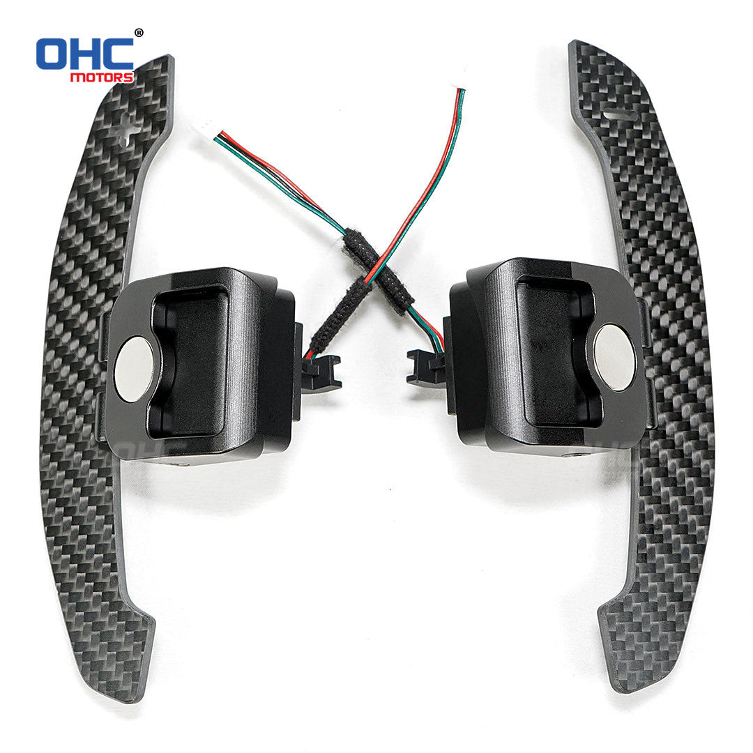 Magnetic Carbon Fiber Paddle Shifters For Audi A1 A2 A3 A4 A5 A8 Q2 Q3 Q4 Q5 Q7 Q8 S1 S2 S3 S4 S5 SQ5 SQ7 SQ8 RS1 RS2 RS3 RS4 RS5 RSQ5