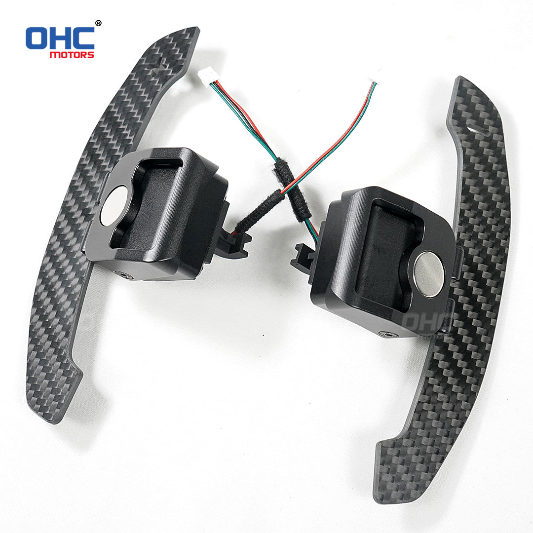 Magnetic Carbon Fiber Paddle Shifters For Audi A1 A2 A3 A4 A5 A8 Q2 Q3 Q4 Q5 Q7 Q8 S1 S2 S3 S4 S5 SQ5 SQ7 SQ8 RS1 RS2 RS3 RS4 RS5 RSQ5
