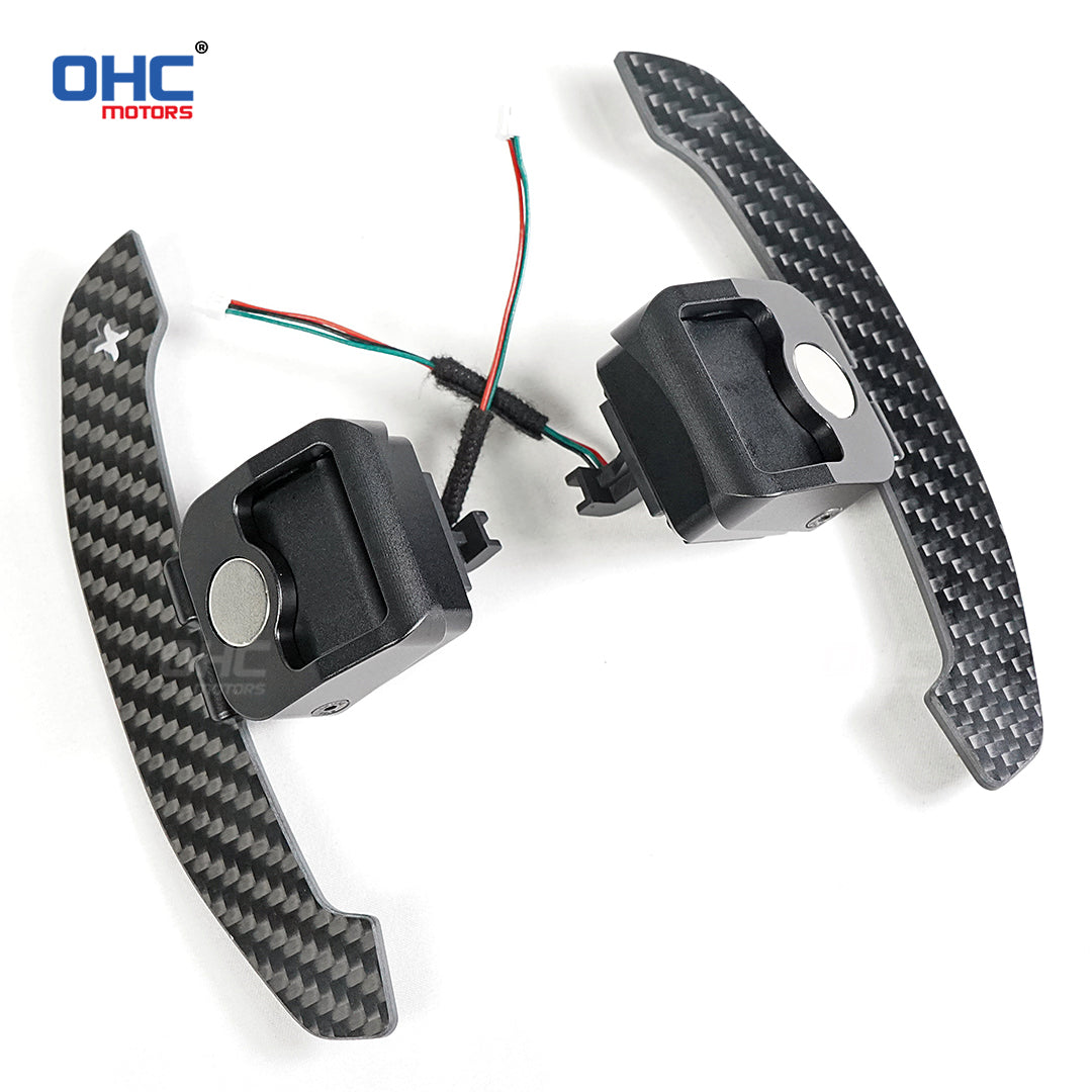 Magnetic Carbon Fiber Paddle Shifters For Audi A1 A2 A3 A4 A5 A8 Q2 Q3 Q4 Q5 Q7 Q8 S1 S2 S3 S4 S5 SQ5 SQ7 SQ8 RS1 RS2 RS3 RS4 RS5 RSQ5
