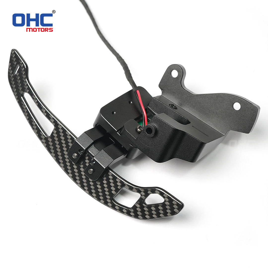 OHC Glossy Carbon Fiber Magnetic Steering Wheel Paddle Shifters For Ford F150 F-150 Raptor 2015-2025