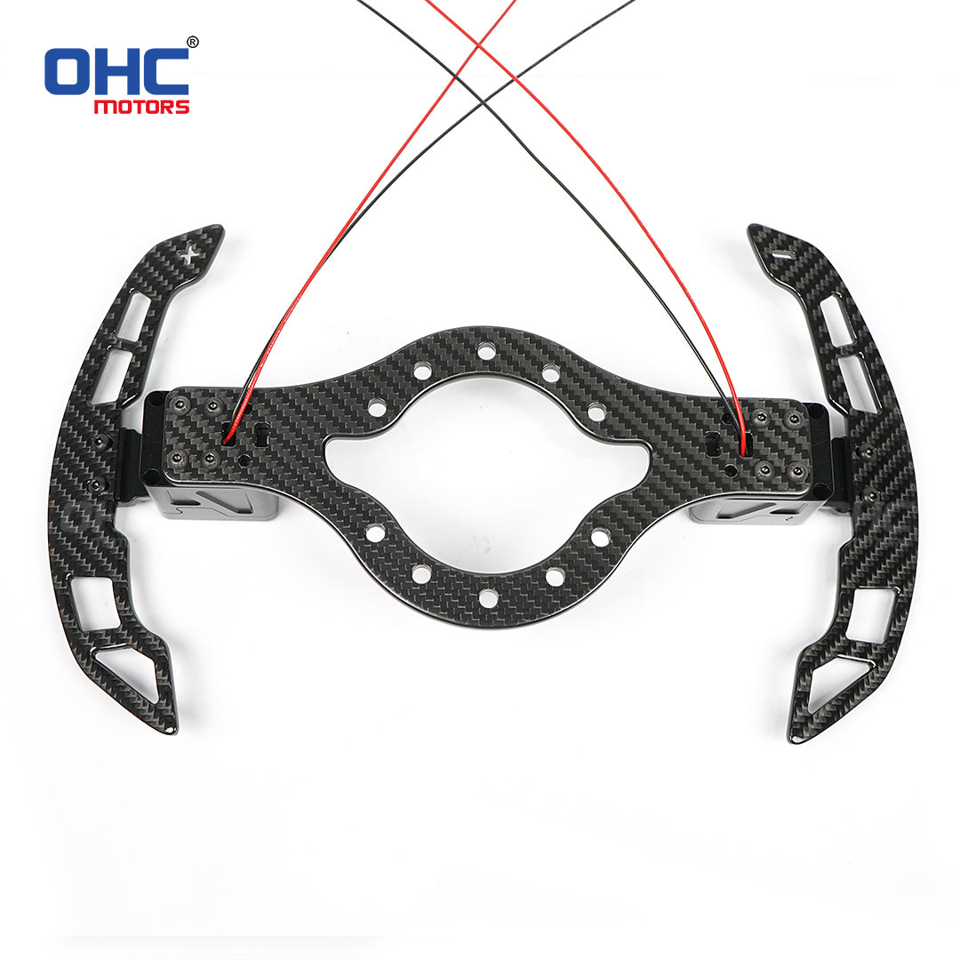 Car Modification Quick Release Steering Wheel Carbon Fiber Magnetic Paddles with Plane Steering Wheel Shift Paddles Universal