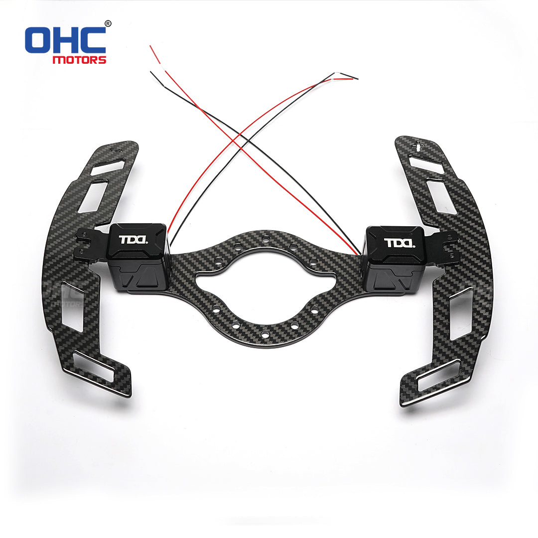 Car Modification Quick Release Steering Wheel Carbon Fiber Magnetic Paddles with Plane Steering Wheel Shift Paddles Universal