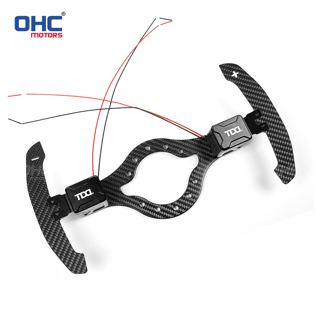 Car Modification Quick Release Steering Wheel Carbon Fiber Magnetic Paddles with Plane Steering Wheel Shift Paddles Universal