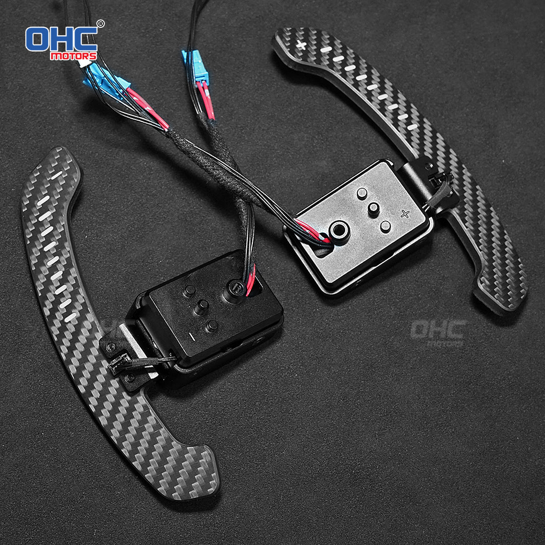 LED Magnetic Carbon Fiber Paddle Shifters For 02-06 Mini Cooper F54 F55 F56 F57 F60 Cooper S/JCW