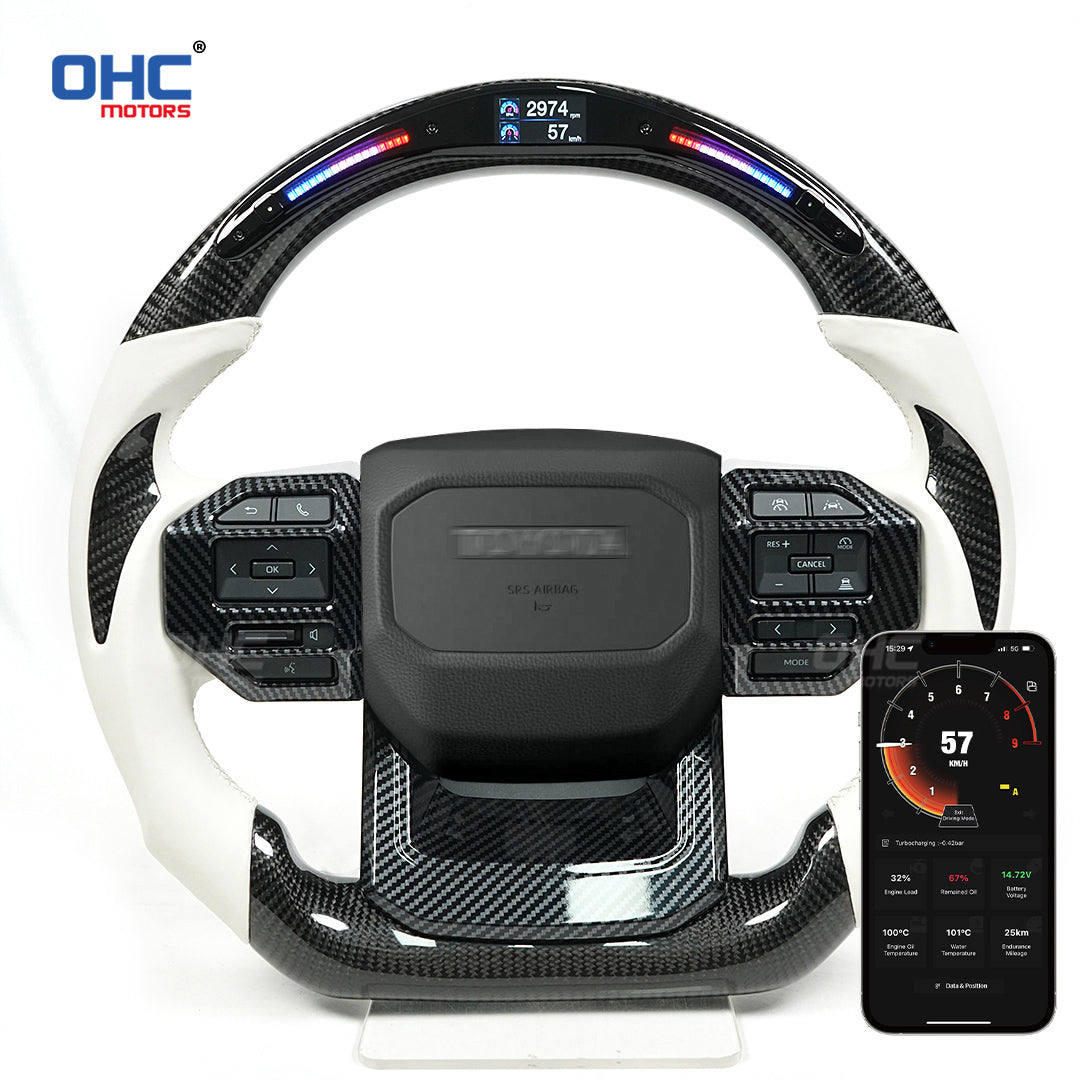 OHC Motors Led Light Up Steering Wheel  for Toyota Prado