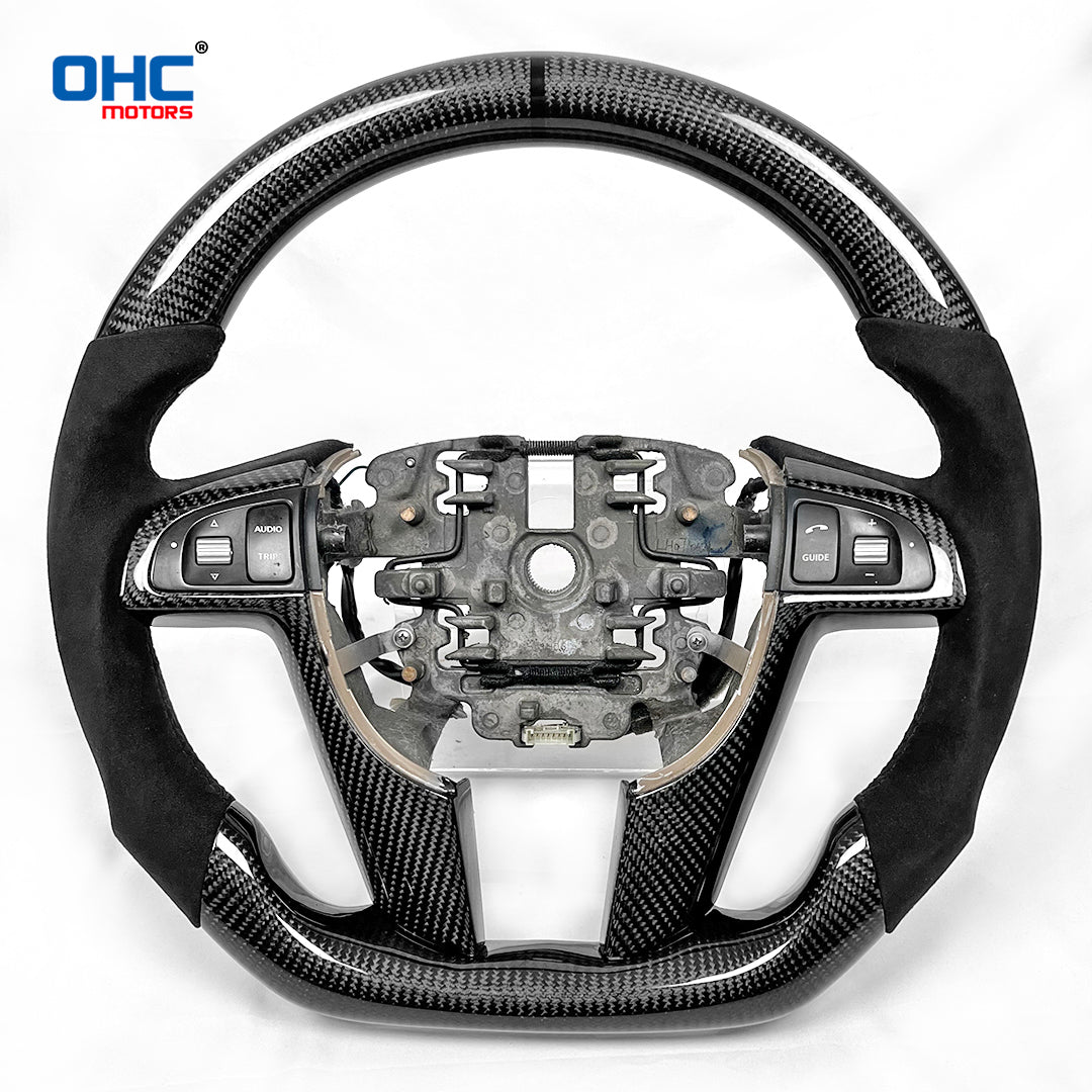 OHC Motors CARBON FIBER STEERING WHEEL for Cheverolet Capr VE COMMODORE HSV E1/2 /3 /Pontiac G8 2008/9 / Holden Commodore (VE) 2006-2012