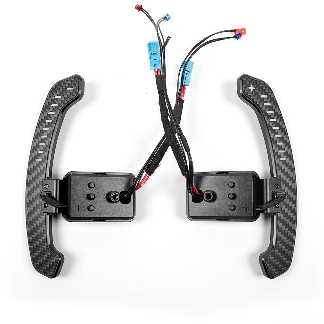 LED Magnetic Carbon Fiber Paddle Shifters For 02-06 Mini Cooper F54 F55 F56 F57 F60 Cooper S/JCW