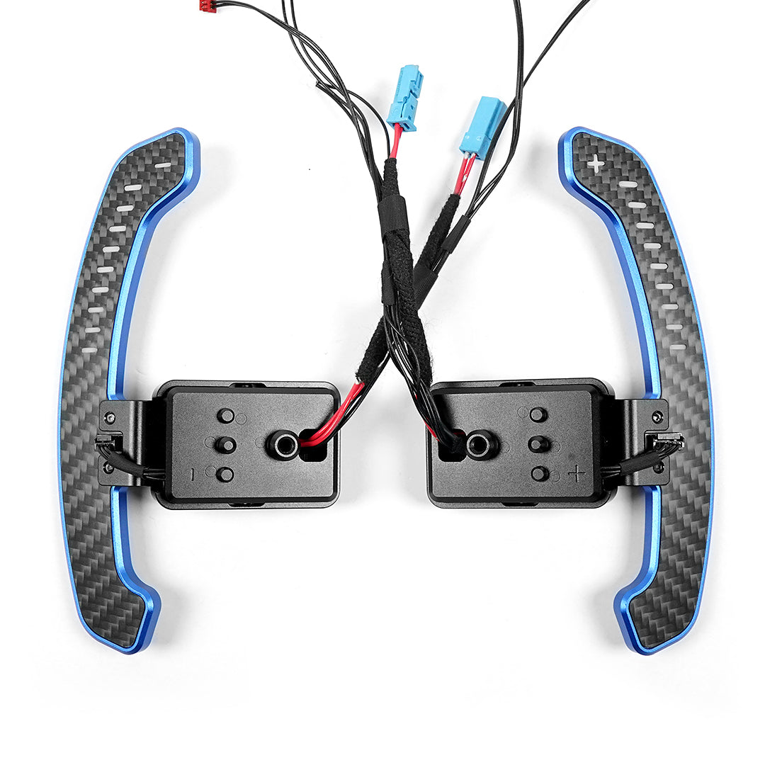 LED Magnetic Carbon Fiber Paddle Shifters For 02-06 Mini Cooper F54 F55 F56 F57 F60 Cooper S/JCW