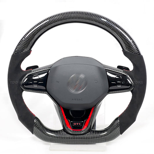OHC Motors Carbon Fiber Steering Wheel for Volkswagen MK8