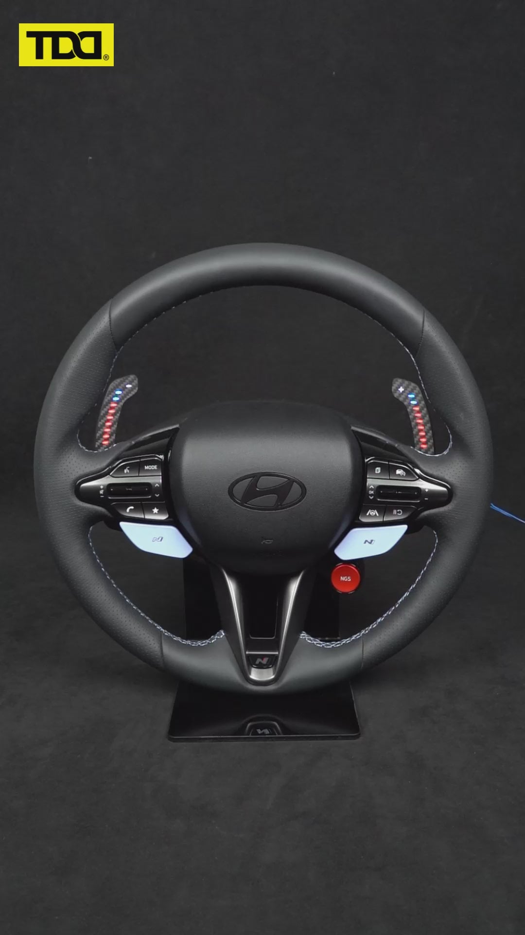 LED Magnetic Carbon Fiber Paddle Shifters For Hyundai Veloster N