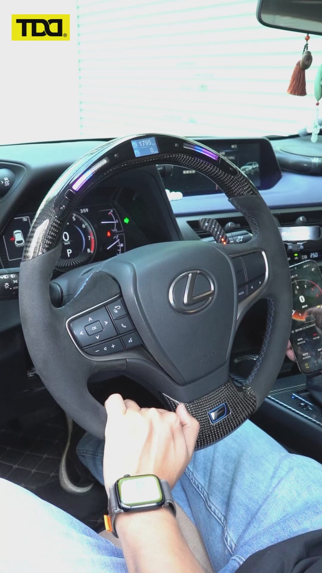 LED Carbon Fiber Magnetic Paddle Shifters For Lexus RX NX UX LX ES