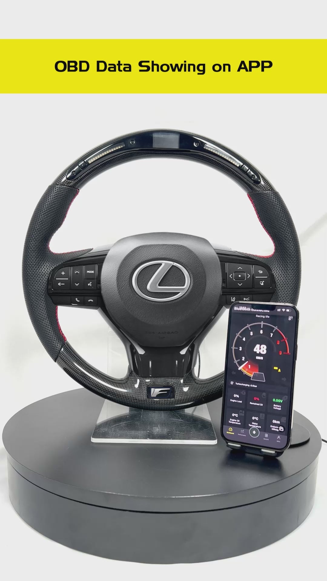 OHC Motors Led Light Up Steering Wheel for Lexus LEXUS ES RX LX GS GX