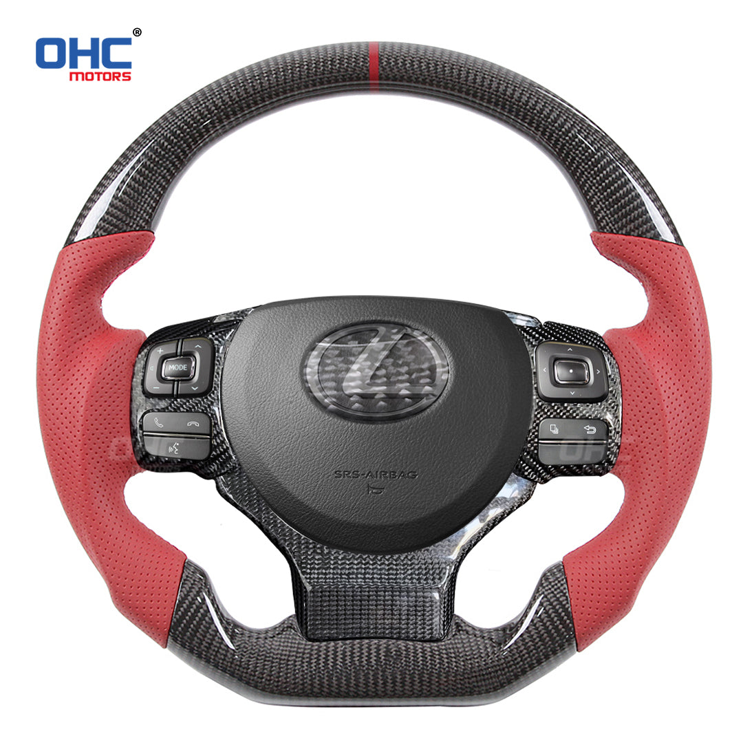 OHC Motors Carbon Fiber Steering Wheel for Lexus IS 250 300C 350 IS-F Sport 2006-2012 ISF GS RC F