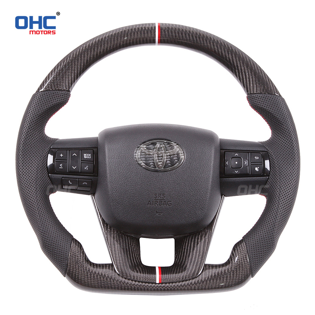 OHC Motors Carbon Fiber Steering Wheel for 4RUNNER, TUNDRA, TACOMA SEQUOIA 2009-2021