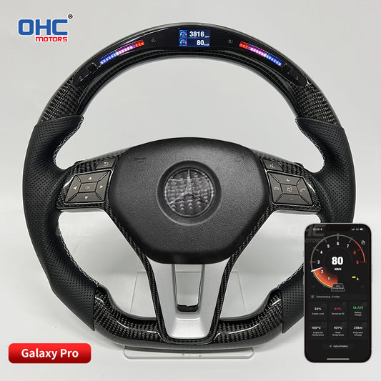 OHC Motors Led Light Up Steering Wheel for W204,S204 W212,V212,S212 X156 X253 W246 C117,X117 W218 Class:C E GLA GLK B CLA CLS