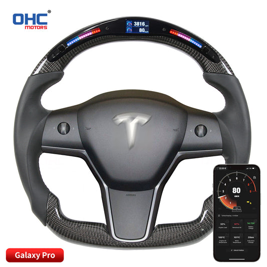 OHC Motors Led Light Up Steering Wheel  for Tesla Model 3/ Model Y