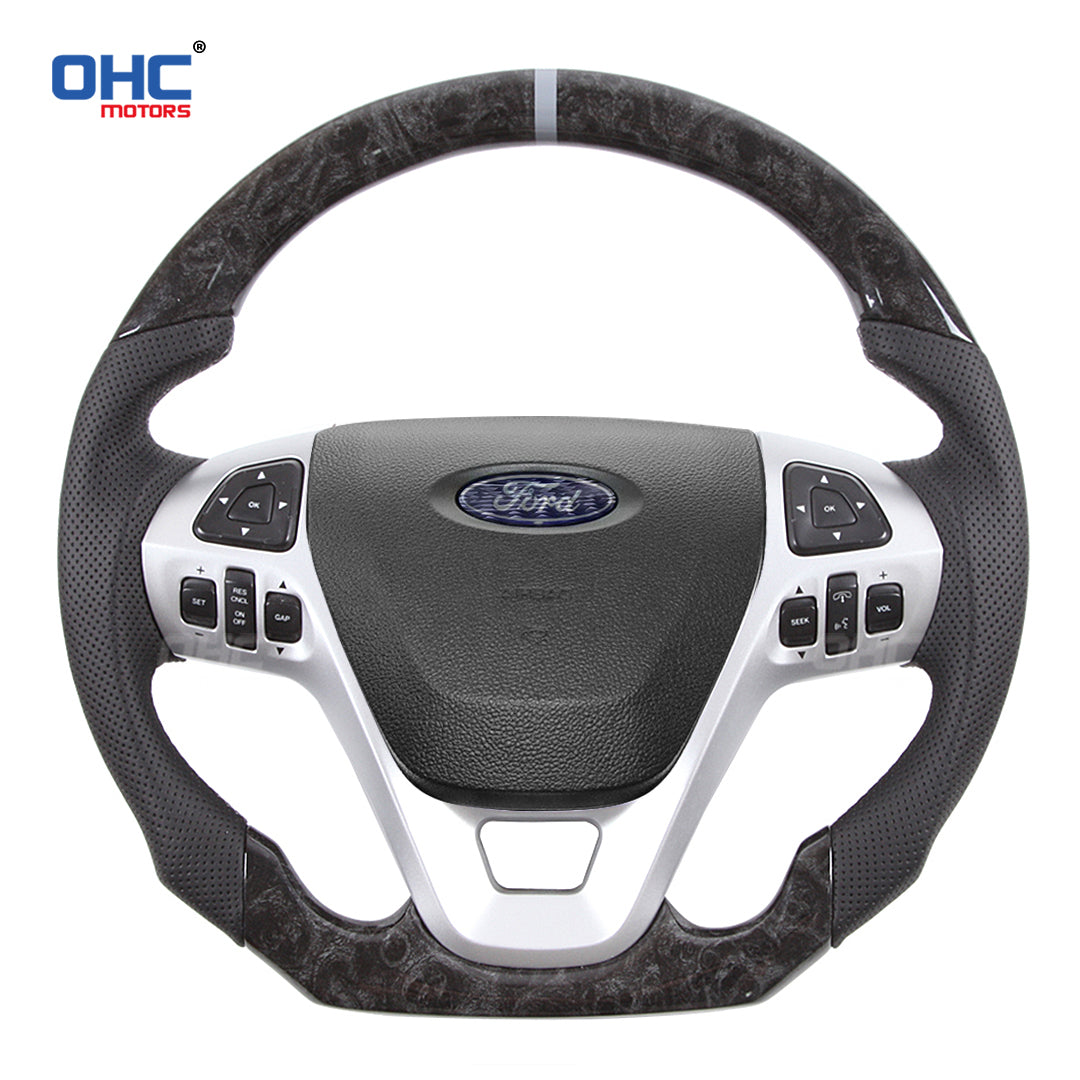 OHC Motors Carbon Fiber Steering Wheel for Ford Explorer Taurus Edge