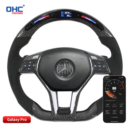 OHC Motors Led Light Up Steering Wheel for X156 X204 C117,X117 W218,X218 R231 Class:GLA GLK CLA CLS SL