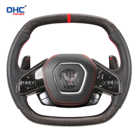 OHC Motors Carbon Fiber Steering Wheel for Chevrolet C8 Corvette