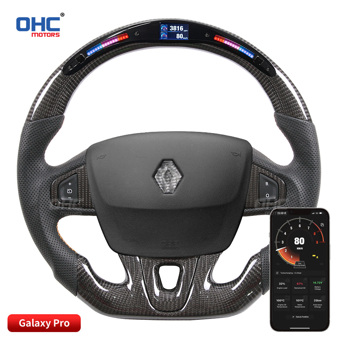 OHC Motors Led Light Up Steering Wheel  for Renault Fluence ZE Megane 3 Scenic 3