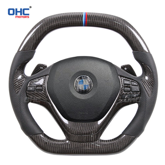 OHC Motors Carbon Fiber Steering Wheel for BMW F15 F30  F31  F34  F20  F21  F25