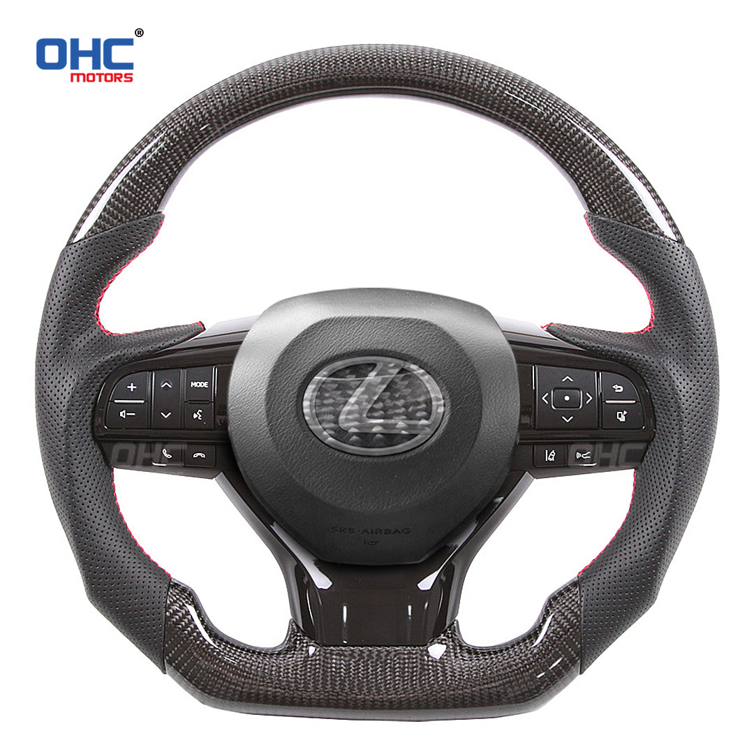 OHC Motors Carbon Fiber Steering Wheel for LEXUS ES RX LX GS GX GX450 GX460 LX570 350 350h 350 450h 2013-2015