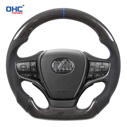 OHC Motors Carbon Fiber Steering Wheel for Lexus ES300h ES350 2018-2023 ES300h 2019-2021 ES350 2019-2021  ES200 UX260 ES300 LS500 NX NX300 CT200 h NX 22-23 ES