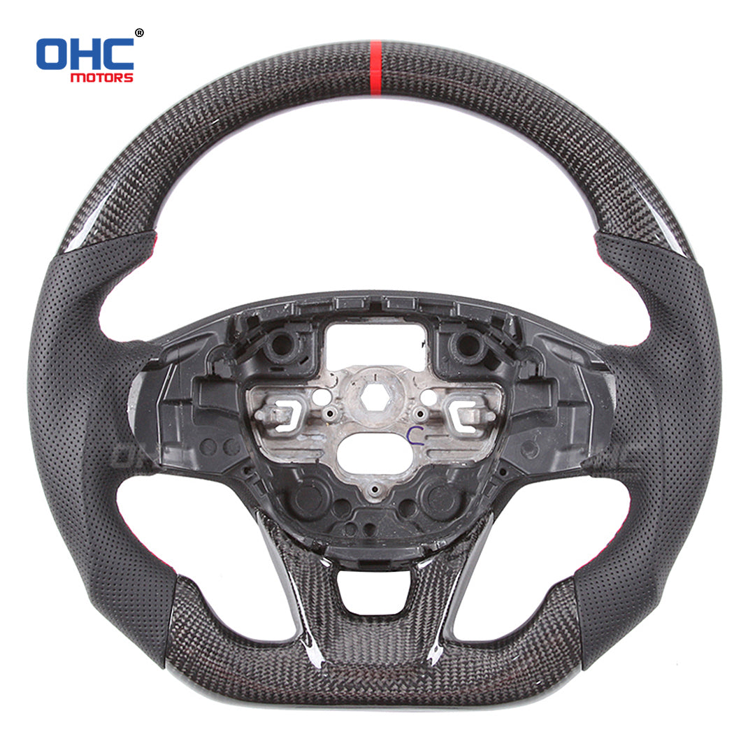 OHC Motors Carbon Fiber Steering Wheel for 2015 2016 2017 2018 2019 FORD FOCUS